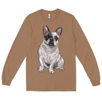 Toasted Coconut white black french bulldog Long Sleeve Tee - LillyAllenDesigns