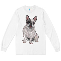 White white black french bulldog Long Sleeve Tee - LillyAllenDesigns