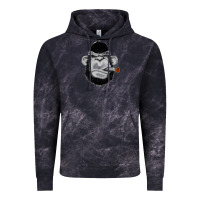 Cloud Black Monkey Smoking Vintage Hoodie - artisFamous