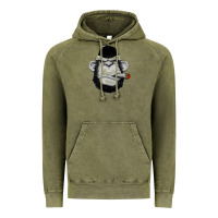 Vintage Olive Monkey Smoking Vintage Hoodie - artisFamous