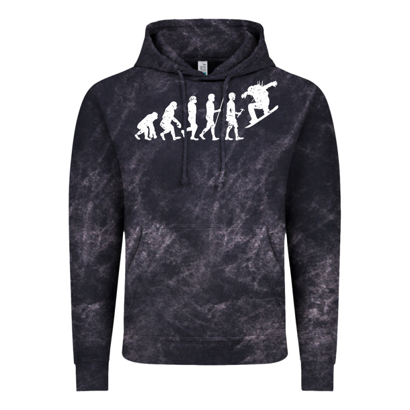Snowboarding Evolution | Snowboard Mountain Winter Vintage Hoodie by artisFamous | Teevron