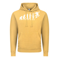 Vintage Mustard Snowboarding Evolution | Snowboard Mountain Winter Vintage Hoodie - artisFamous
