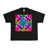 Black neon cowhide with flower seamless pattern Urban Heavy Tee - BundleAndBundleShop