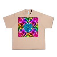 Burro neon cowhide with flower seamless pattern Urban Heavy Tee - BundleAndBundleShop
