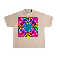 French Oak neon cowhide with flower seamless pattern Urban Heavy Tee - BundleAndBundleShop