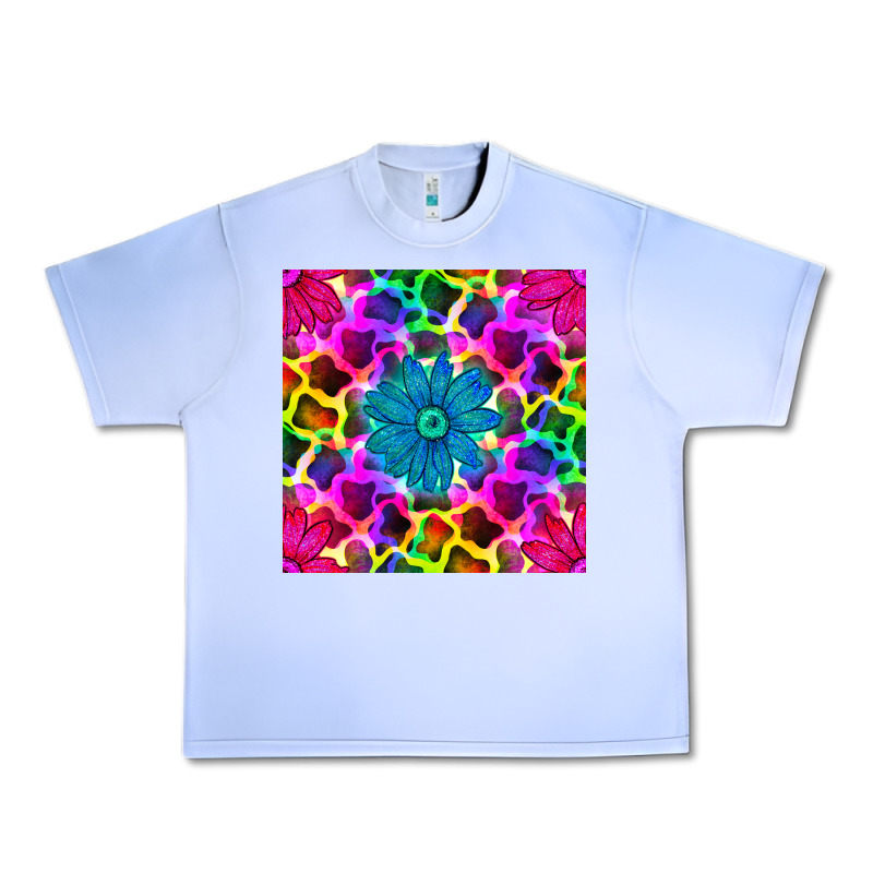 Neon Cowhide With Flower Seamless Pattern Urban Heavy Tee by BundleAndBundleShop | Teevron