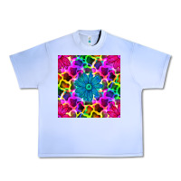Grape Ice neon cowhide with flower seamless pattern Urban Heavy Tee - BundleAndBundleShop