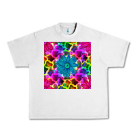 Lunar Rock neon cowhide with flower seamless pattern Urban Heavy Tee - BundleAndBundleShop