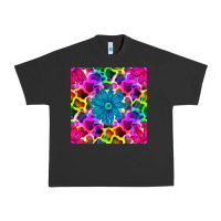 Pigment Black neon cowhide with flower seamless pattern Urban Heavy Tee - BundleAndBundleShop