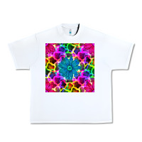 White neon cowhide with flower seamless pattern Urban Heavy Tee - BundleAndBundleShop