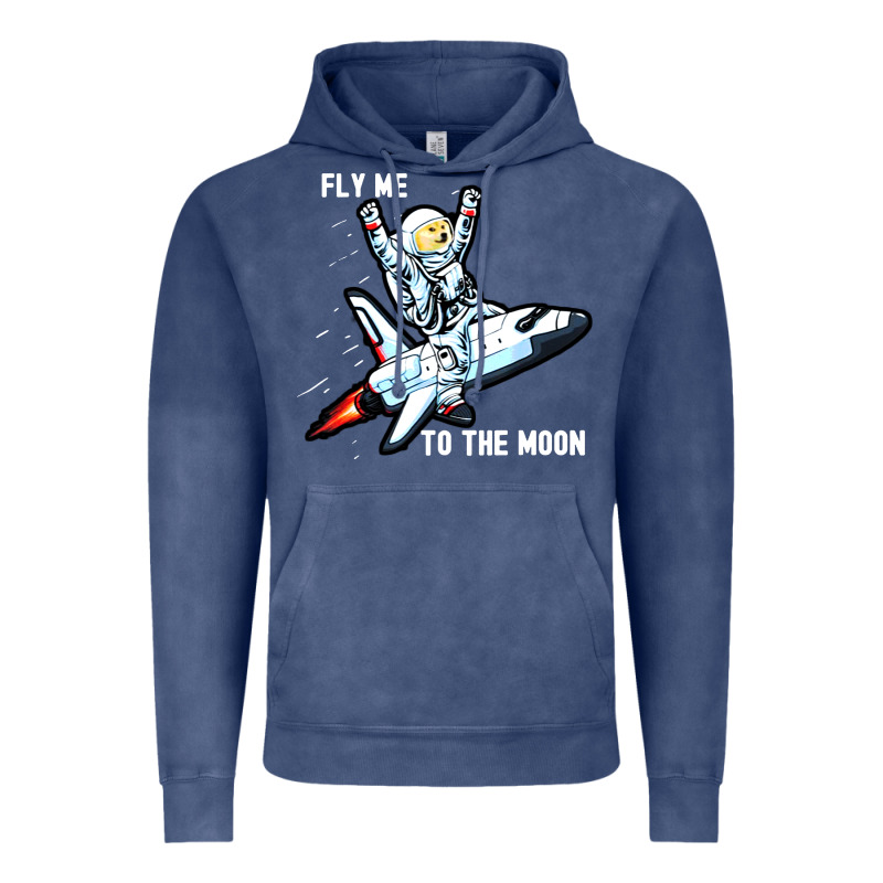 Dogecoin Hodl To The Moon Vintage Hoodie by artisFamous | Teevron