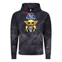 Cloud Black Baby Yoda Hugs Pabst Blue Ribbon Beer Vintage Hoodie - artisFamous