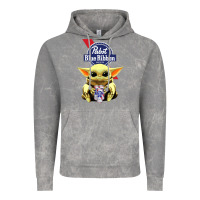Cloud Rock Baby Yoda Hugs Pabst Blue Ribbon Beer Vintage Hoodie - artisFamous