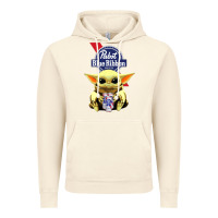 Vintage Artic Baby Yoda Hugs Pabst Blue Ribbon Beer Vintage Hoodie - artisFamous