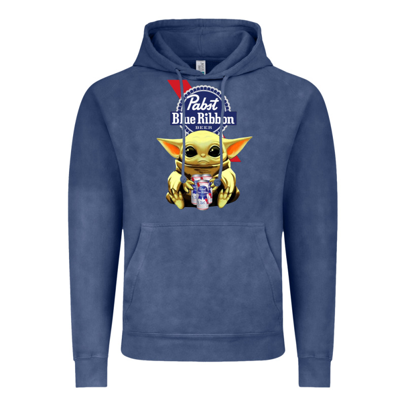 Baby Yoda Hugs Pabst Blue Ribbon Beer Vintage Hoodie by artisFamous | Teevron