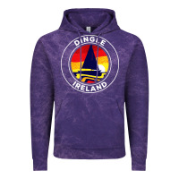 Cloud Purple dingle ireland vintage sailboat 70s retro sunset Vintage Hoodie - artisFamous