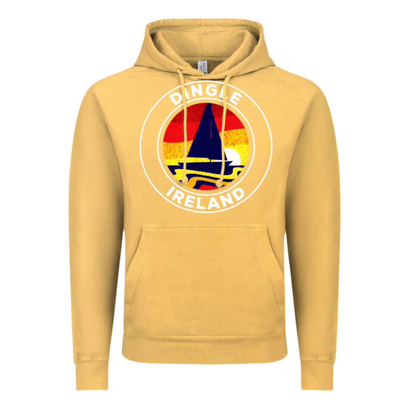 Dingle Ireland Vintage Sailboat 70s Retro Sunset Vintage Hoodie by artisFamous | Teevron