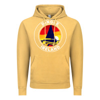 Vintage Mustard dingle ireland vintage sailboat 70s retro sunset Vintage Hoodie - artisFamous