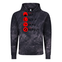 Cloud Black eat sleep anime repeat japanese Vintage Hoodie - artisFamous