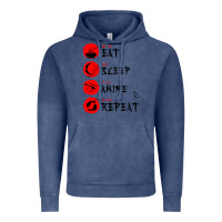 Vintage Denim eat sleep anime repeat japanese Vintage Hoodie - artisFamous
