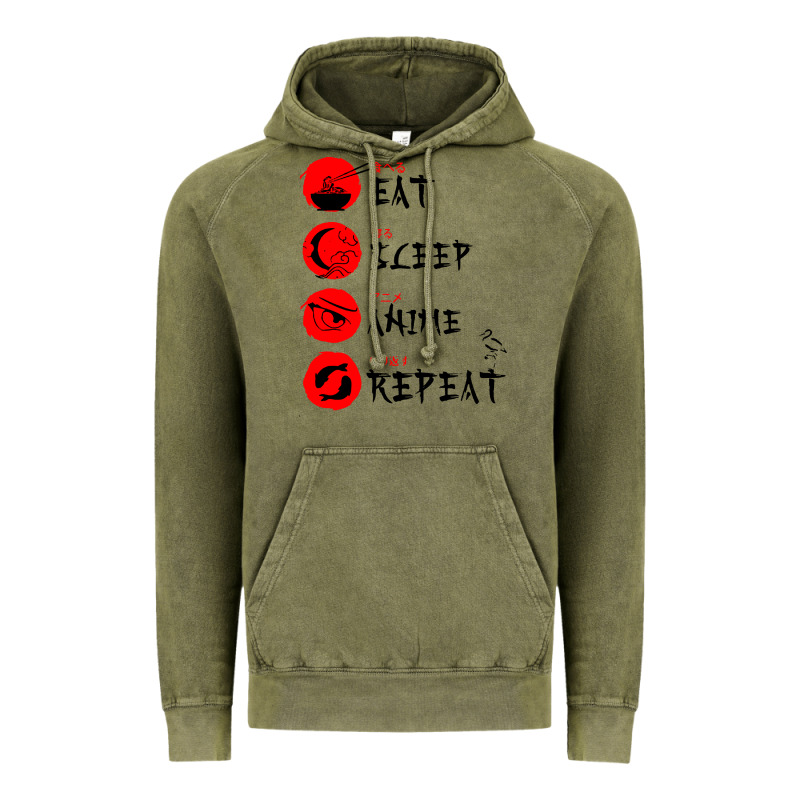 Eat Sleep Anime Repeat Japanese Vintage Hoodie by artisFamous | Teevron