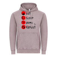 Vintage Zinc eat sleep anime repeat japanese Vintage Hoodie - artisFamous