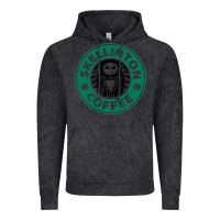 Vintage Black skeleton coffee halloween Vintage Hoodie - artisFamous