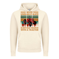 Vintage Artic never underestimate an old man with a tractor retro vintage Vintage Hoodie - artisFamous