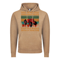 Vintage Coffee never underestimate an old man with a tractor retro vintage Vintage Hoodie - artisFamous
