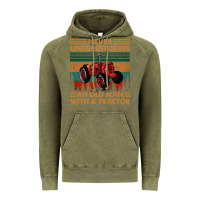 Never Underestimate An Old Man With A Tractor Retro Vintage Vintage Hoodie | Teevron