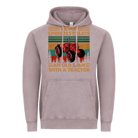 Vintage Zinc never underestimate an old man with a tractor retro vintage Vintage Hoodie - artisFamous