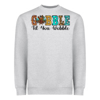 Heather Grey gobble til you wobble thanksgiving turkey Heavyweight Sweatshirt - RanaPortraitStore