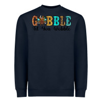 Navy gobble til you wobble thanksgiving turkey Heavyweight Sweatshirt - RanaPortraitStore