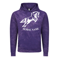 Cloud Purple Personalised Horse Printed Equestrian Riding Cob Jumping Rider Horse Vintage Hoodie - artisFamous