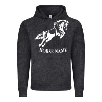 Vintage Black Personalised Horse Printed Equestrian Riding Cob Jumping Rider Horse Vintage Hoodie - artisFamous