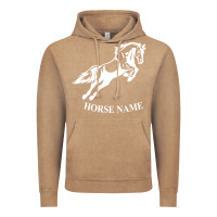 Vintage Coffee Personalised Horse Printed Equestrian Riding Cob Jumping Rider Horse Vintage Hoodie - artisFamous