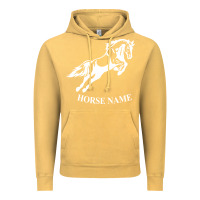 Vintage Mustard Personalised Horse Printed Equestrian Riding Cob Jumping Rider Horse Vintage Hoodie - artisFamous