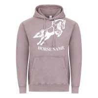 Vintage Zinc Personalised Horse Printed Equestrian Riding Cob Jumping Rider Horse Vintage Hoodie - artisFamous