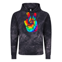 Cloud Black cool peace hand tie dye t shirt for boys and girls Vintage Hoodie - artisFamous