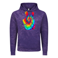 Cloud Purple cool peace hand tie dye t shirt for boys and girls Vintage Hoodie - artisFamous