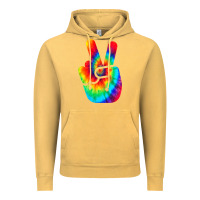 Vintage Mustard cool peace hand tie dye t shirt for boys and girls Vintage Hoodie - artisFamous