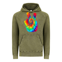 Vintage Olive cool peace hand tie dye t shirt for boys and girls Vintage Hoodie - artisFamous