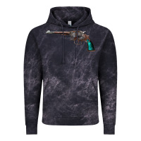 Cloud Black Revolver Handgun Vintage Hoodie - artisFamous