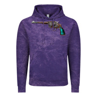 Cloud Purple Revolver Handgun Vintage Hoodie - artisFamous