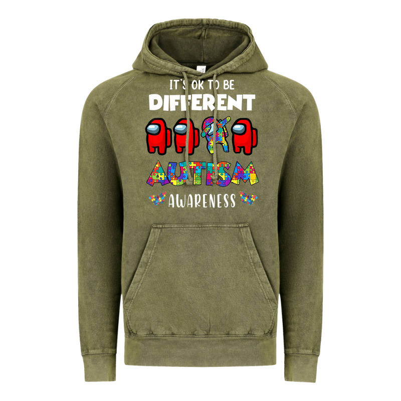 A.mong Us It's O.kay To Be Different Autism Awareness T Shirt Vintage Hoodie by artisFamous | Teevron