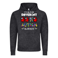 Vintage Black a.mong us it's o.kay to be different autism awareness t shirt Vintage Hoodie - artisFamous