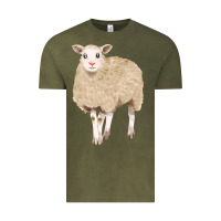 Vintage Olive sheep Vintage Tee - FaDigitalArtStudio