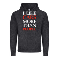Vintage Black I LIKE CARS MORE THAN PEOPLE Vintage Hoodie - artisFamous
