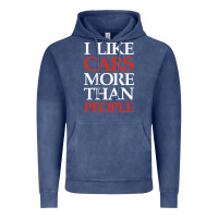 Vintage Denim I LIKE CARS MORE THAN PEOPLE Vintage Hoodie - artisFamous