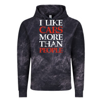 Cloud Black I LIKE CARS MORE THAN PEOPLE Vintage Hoodie - artisFamous